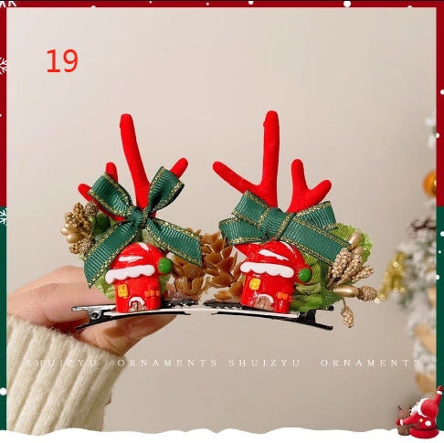 H3 Christmas series deer hair clip HAIRPIN