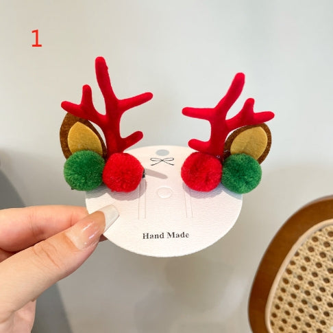 H3 Christmas series deer hair clip HAIRPIN