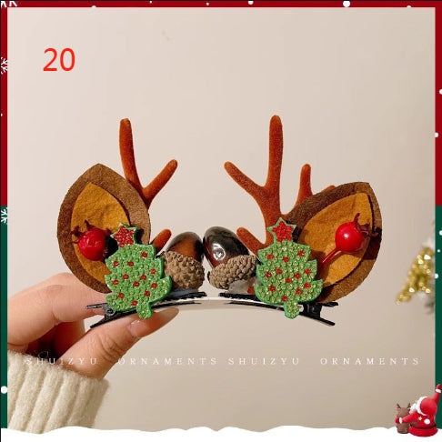 H3 Christmas series deer hair clip HAIRPIN