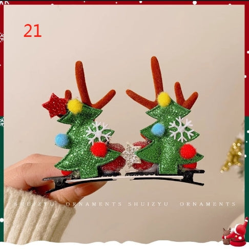 H3 Christmas series deer hair clip HAIRPIN