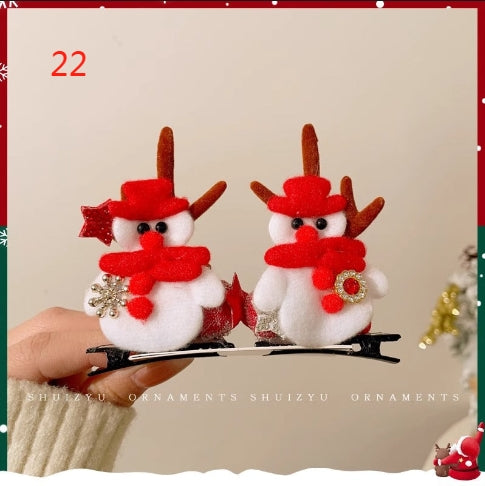 H3 Christmas series deer hair clip HAIRPIN
