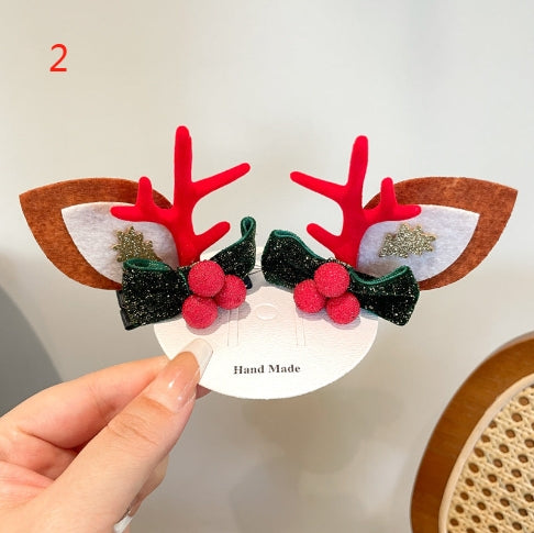 H3 Christmas series deer hair clip HAIRPIN
