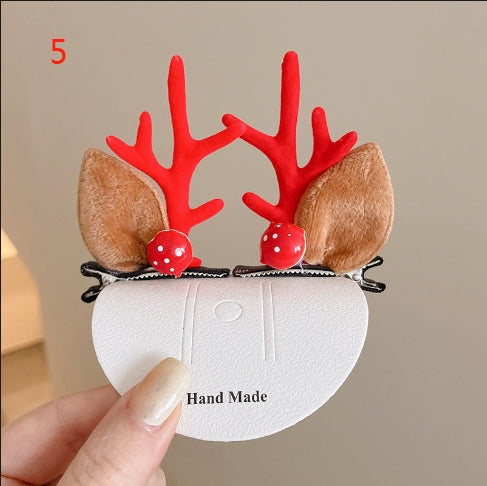 H3 Christmas series deer hair clip HAIRPIN