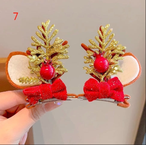 H3 Christmas series deer hair clip HAIRPIN