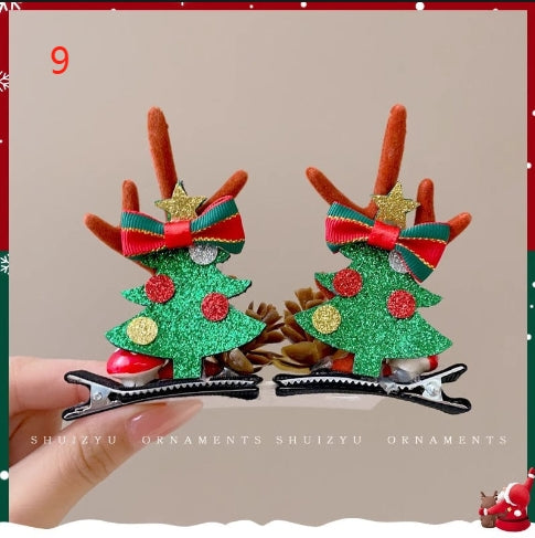 H3 Christmas series deer hair clip HAIRPIN